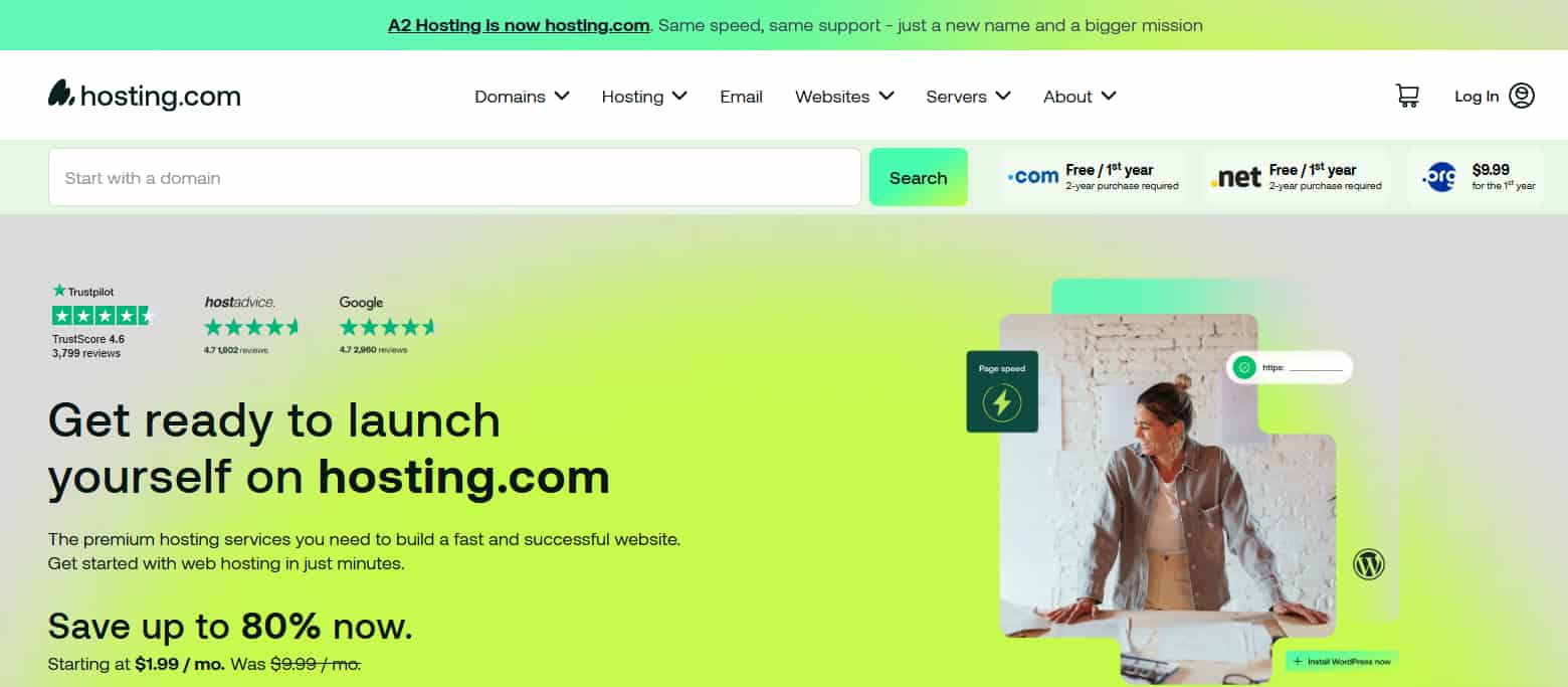 A2 Hosting se transforma en Hosting.com