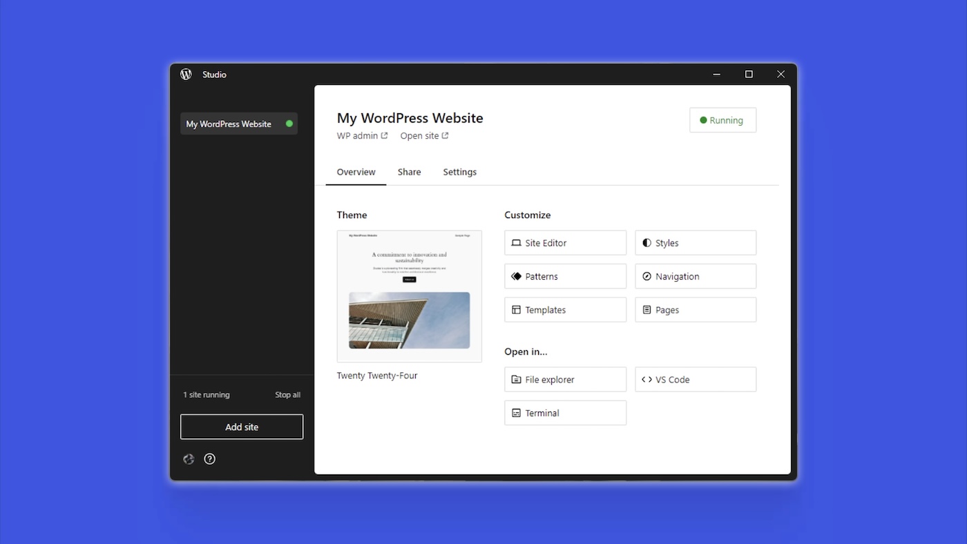 WordPress.com integra Studio para sincronización directa en desarrollo local